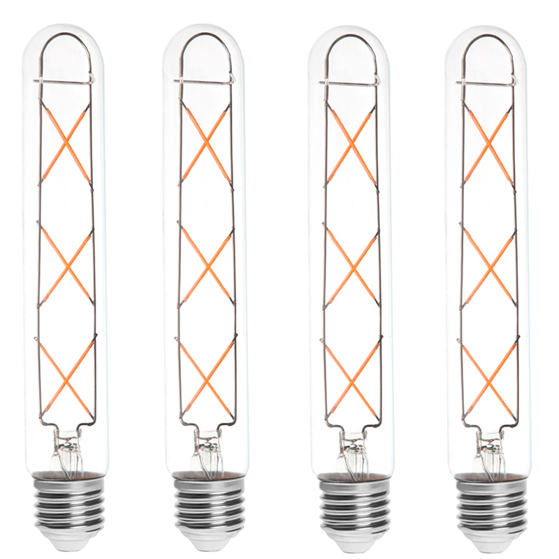 T9 E26/E27 6W LED Vintage Antique Filament Light Bulb, 60W Equivalent, 4-Pack T9 E26/E27 6W LED Vintage Antique Filament Light Bulb, 60W Equivalent, 4-Pack